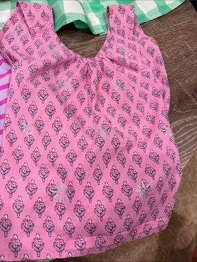 Pink Chicken Pink Floral-Print Kids Bib
